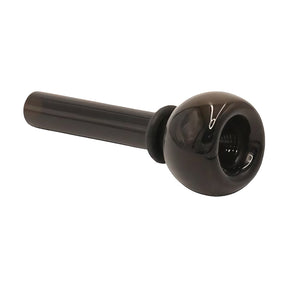 My Bud Vase Small Black Bubble Bowl, glossy finish, side view on white background