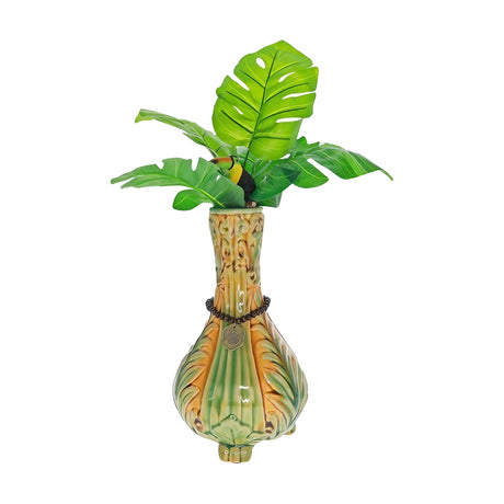 My Bud Vase "TocaCabana" Bong - Ceramic with Tropical Design - Front View