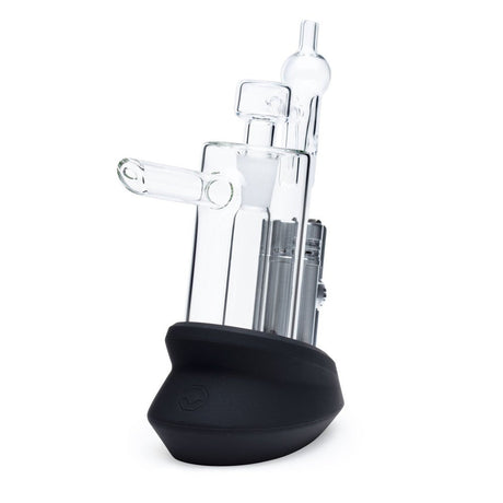 Myster HAMR Cold Start Concentrate Rig with Silicone Base and Quartz Banger - Angled Side View