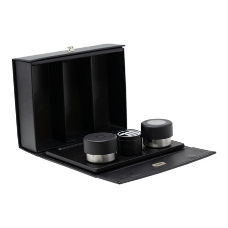 Myster Stashtray Bundle - Blackout Limited Edition, sleek aluminum & steel storage with accessories
