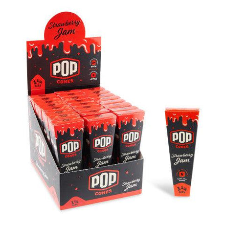Pop Cones 1 ¼ Unbleached Cones - Tropical & Fruit Mix 24ct Display