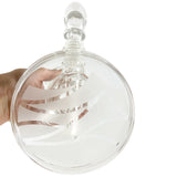 Nami Glass 12" Ripple Beaker Bong Bottom View with Hand Holding