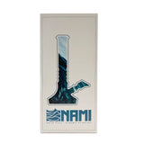 Nami Glass 12" Ripple Beaker Bong Front View on White Background