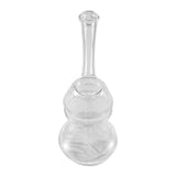 Nami Glass 7" Hand Bubbler with Clear Bubble Design, Front View on White Background