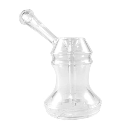 Nami Glass 7" Hand Bubbler, clear glass with bubble design, front view on white background
