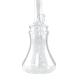 Nami Glass 9" Ripple Rig Close-Up, Clear Glass Dab Rig with Intricate Percolator