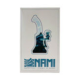 Nami Glass 9" Ripple Rig silhouette on promotional card, front view