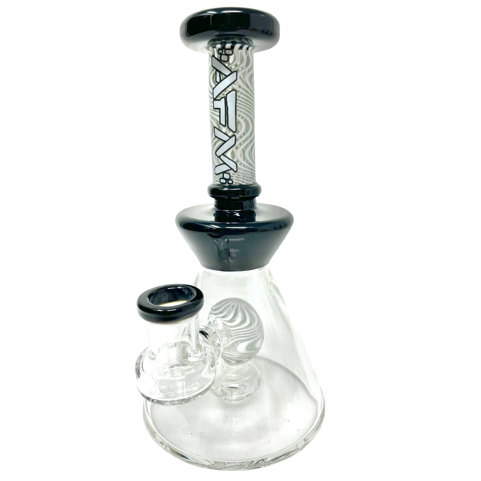 7" AFM WigWag Ball Dab Rig with Bent Neck and Showerhead Perc - Front View