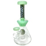 7" AFM WigWag Ball Glass Dab Rig with Showerhead Perc and Bent Neck, Front View