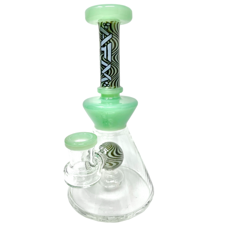 7" AFM WigWag Ball Glass Dab Rig with Showerhead Perc and Bent Neck, Front View