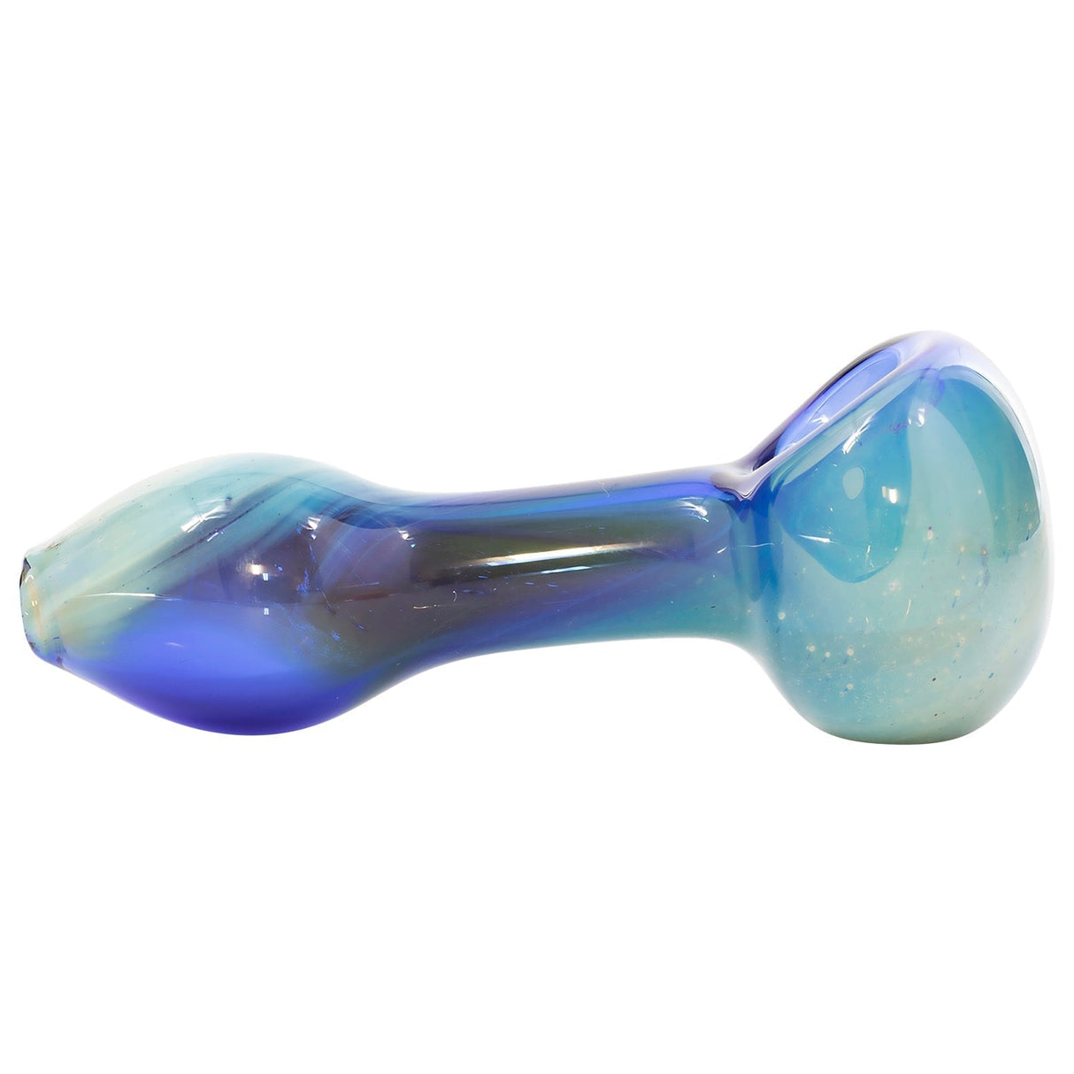 LA Pipes Nebula Spoon Hand Pipe - Durable Borosilicate Glass, Portable Design, Side View