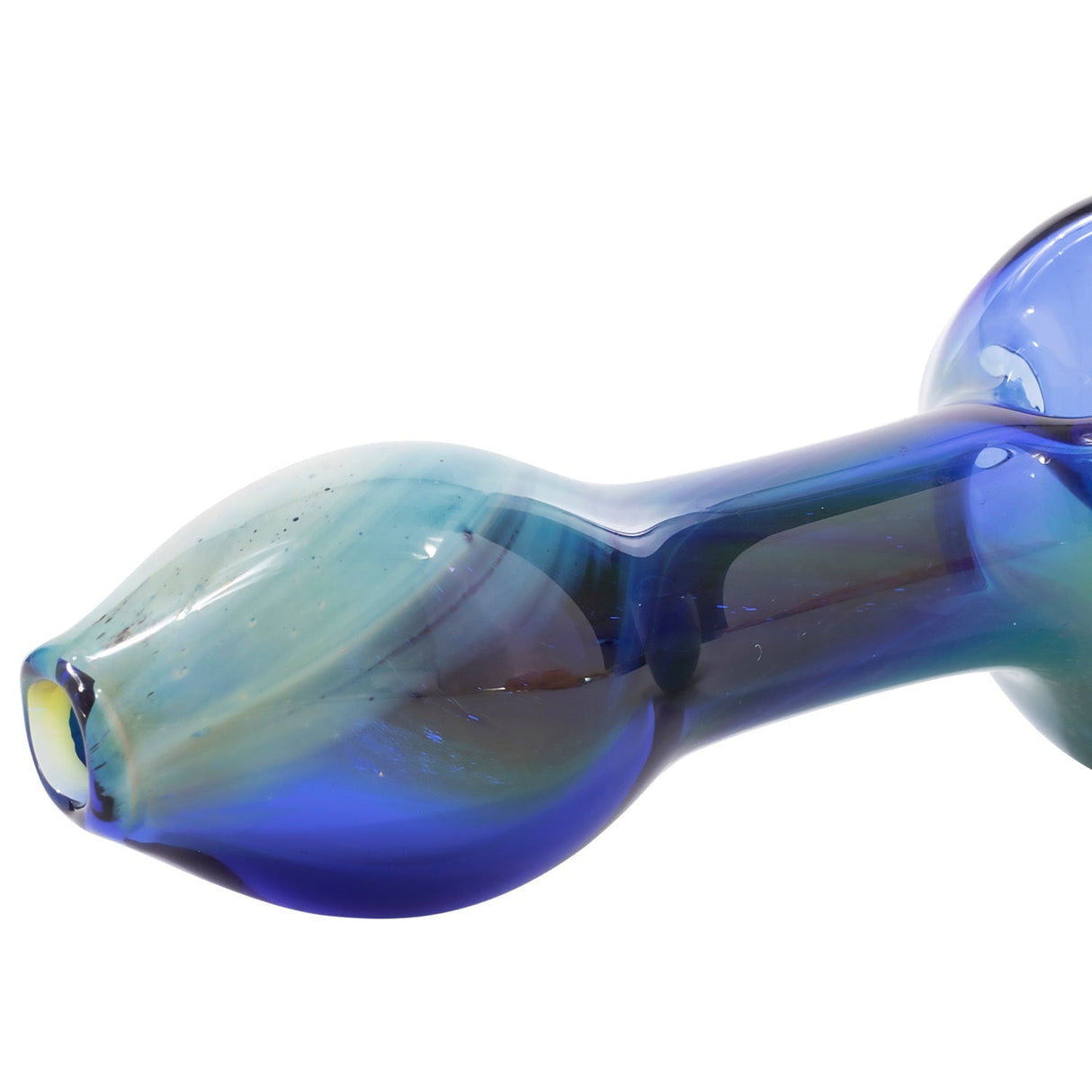 LA Pipes Nebula Spoon - Portable Borosilicate Glass Hand Pipe with Swirl Design