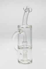 Thick Ass Glass 8" Hydratube with Super Slit Showerhead Froth Diffuser, Clear, Side View