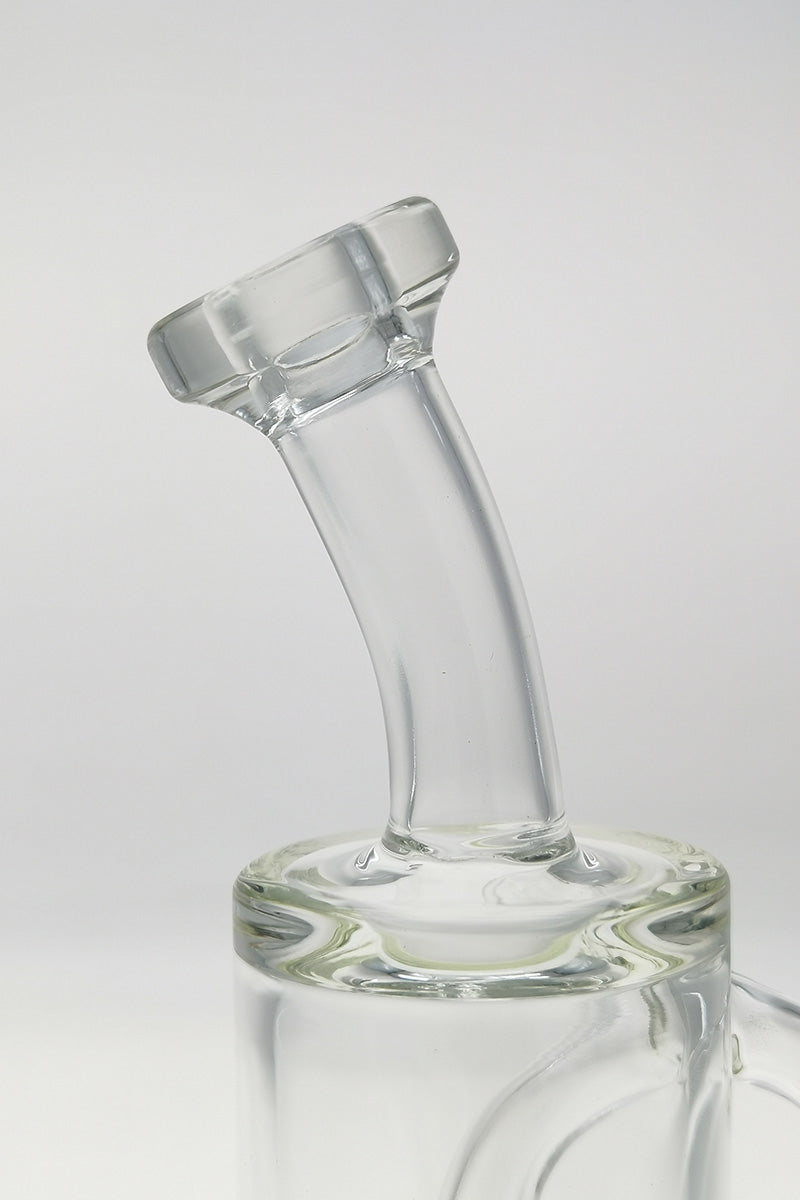 Close-up of Thick Ass Glass 8" Hydratube with Slit Showerhead Froth Diffuser for Vapes