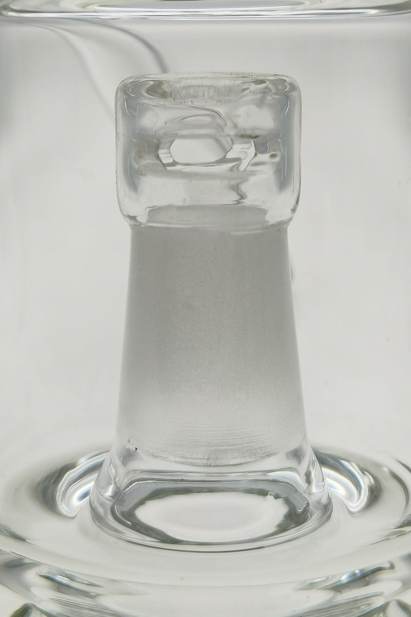 Thick Ass Glass 8" Hydratube with Showerhead Froth Diffuser for Vaporizers, Clear, Front View
