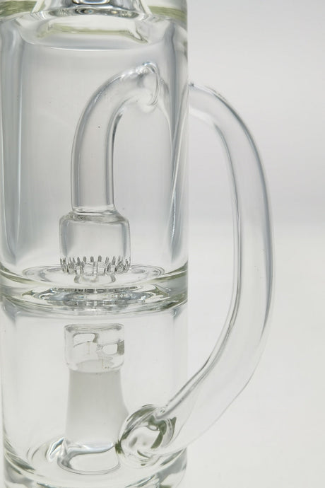 Thick Ass Glass 8" Hydratube with Showerhead Froth Diffuser for Vapes, Side View