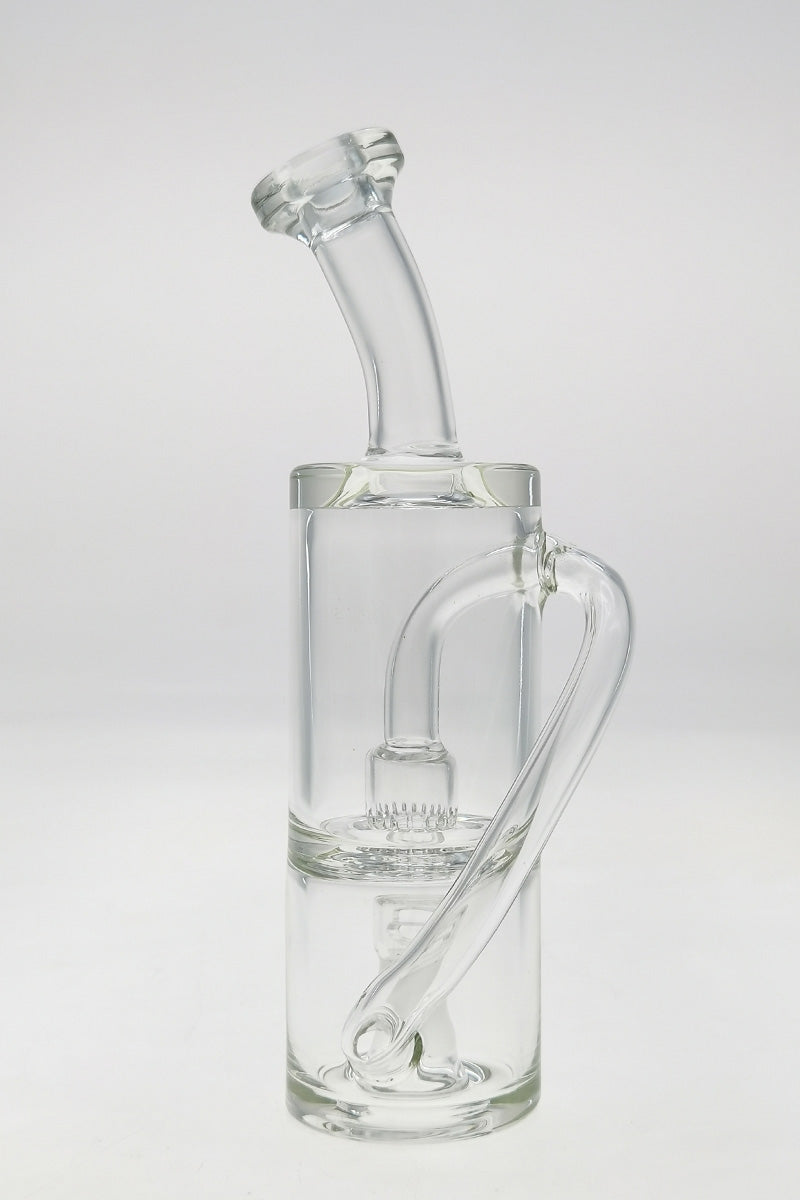 8" Hydratube with Super Slit Showerhead Froth Diffuser for Vaporizers, 14MM Female Joint, Clear Glass