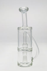 Thick Ass Glass 8" Hydratube with Showerhead Froth Diffuser for Vapes, Clear, Side View