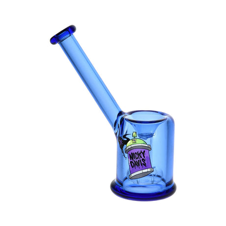 Nicky Davis Clear Borosilicate Glass Bubbler with Tray Travel Tin, 4.25" Side View