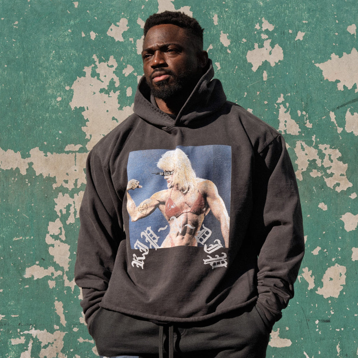 Protein Boxy Cropped 500GSM Hoodie (Gunmetal)