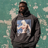 Protein Boxy Cropped 500GSM Hoodie (Gunmetal)