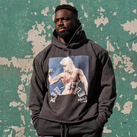 Protein Boxy Cropped 500GSM Hoodie (Gunmetal)