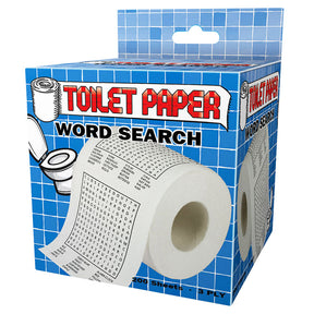 Novelty Toilet Paper with Word Search Puzzle - 200 Sheets, 3 Ply, Front View