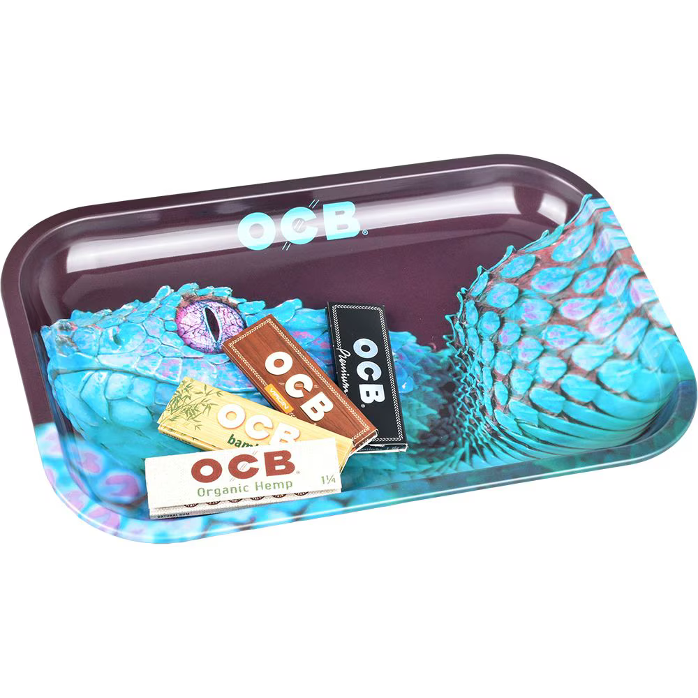 OCB Rolling Papers & Tray Combo | 1 1/4 | Assorted Designs | 12ct Box