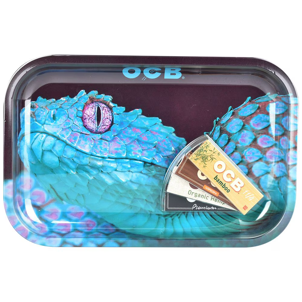 OCB Rolling Papers & Tray Combo | 1 1/4 | Assorted Designs | 12ct Box