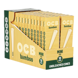 OCB Unbleached Bamboo Pre-Rolled Cones | 24pk Display