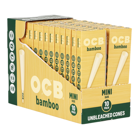 OCB Unbleached Bamboo Pre-Rolled Cones | 24pk Display