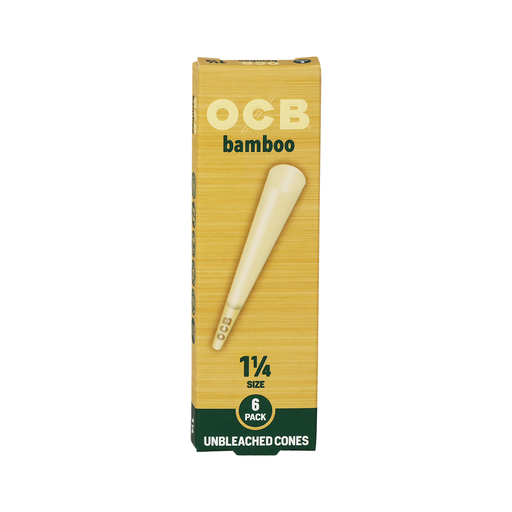 OCB Unbleached Bamboo Pre-Rolled Cones | 24pk Display