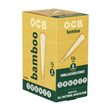 OCB Unbleached Bamboo Pre-Rolled Cones | 24pk Display