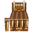 OCB Unbleached Cones 32 Pack, 1 1/4 Size, Display Stand Front View