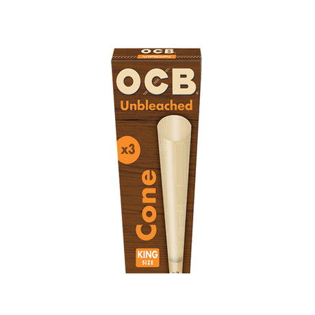 OCB Unbleached Pre-rolled Cones King Size Pack Front View