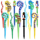Colorful Ocean Creatures Glass Dabbers set of 15, for Dab Rig Parts & Accessories
