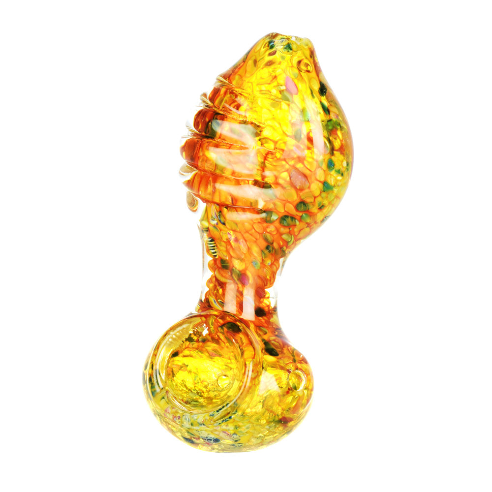 Ocean Floor Flat Neck Glass Hand Pipe