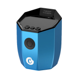 Octave Terp Timer in blue, 3.5" tall, with 1000mAh battery, angled front view on a black background