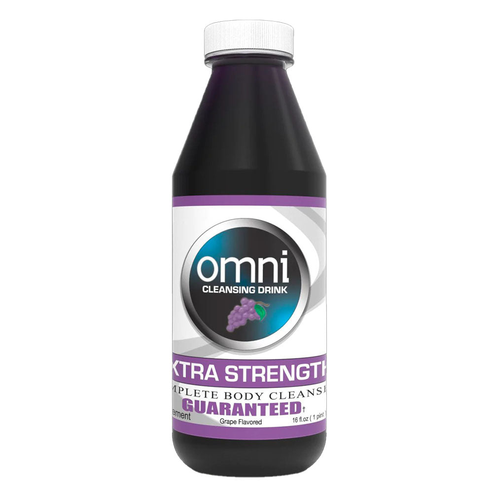 Omni Liquid Detox Drink 16oz bottle, Grape Flavor, Extra Strength Body Cleanse, Front View
