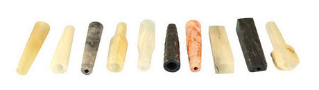 Assorted Onyx Tobacco Tasters - 2.5" Hand Pipes in Various Colors - Top View