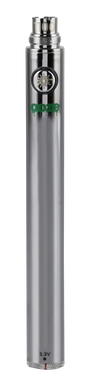 Ooze Adjustable Twist 1100mAh Battery in Silver - Front View, 510 Thread for Vaporizers