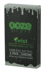 Ooze 1100mAh Twist Batteries with Adjustable Voltage - Pack of 5