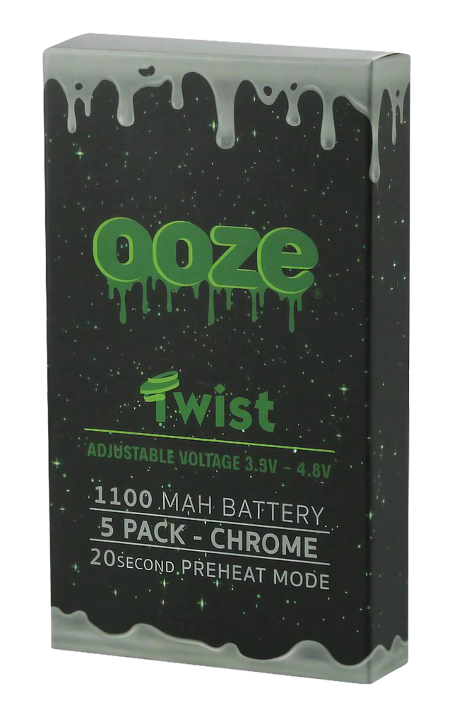 Ooze 1100mAh Twist Batteries with Adjustable Voltage - Pack of 5