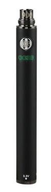 Ooze Adjustable Twist Battery in Black, front view, for vaporizers, 5 pack set