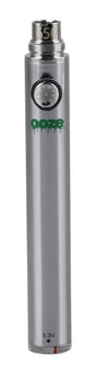 Ooze Adjustable Twist Battery in Silver, 4.25" for Vaporizers, Front View