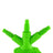 Ooze Banger Hanger Silicone Stand in vibrant green, front view, compatible with various joint sizes