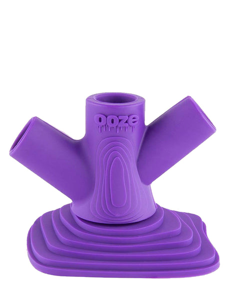 Ooze Banger Hanger Silicone Stand in Purple, Front View, for 14mm and 19mm Joints