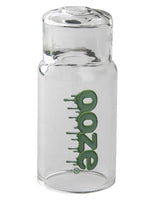 Ooze Bowser Silicone Pipe in Clear with Green Logo, Front View, for Dry Herbs
