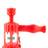 Ooze Clobb 4 in 1 Silicone Pipe in Scarlet, Hammer Design with Quartz Bowl - Front View