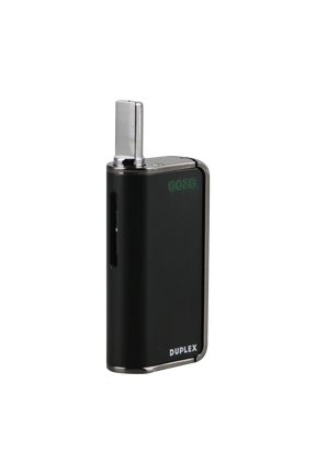 Ooze Duplex Dual Extract Vaporizer in Black, Front View with Digital Display